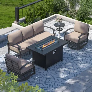 Patio Furniture Set with Fire Pit