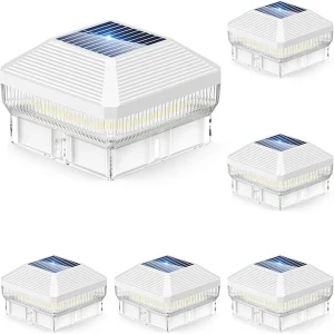 "Solar Post Cap Lights 6/12-Pack,