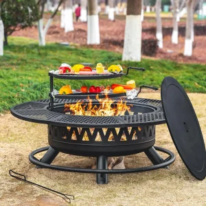 47Inch Fire Pit with 2Grills